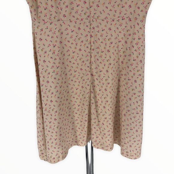 Madewell Tie-Sleeve Retro Dress in Dutch Dandelion Cream Micro Floral size 8 - Picture 9 of 15